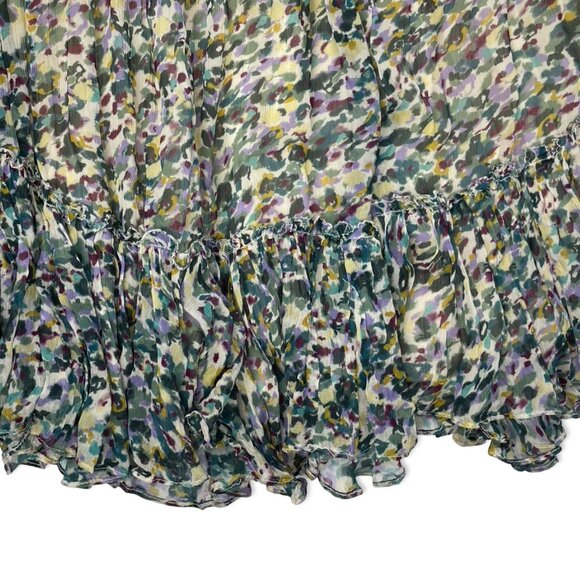 Isabel Marant Étoile Florise Smocked Floral Mini Dress – Green Multi - Picture 10 of 16